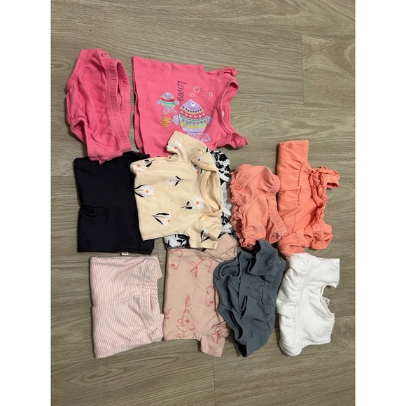 Mixed Baby Girls 3M Bodysuits Rompers Sleepers‎ Outfits Spring Lot - Picture 10 of 16